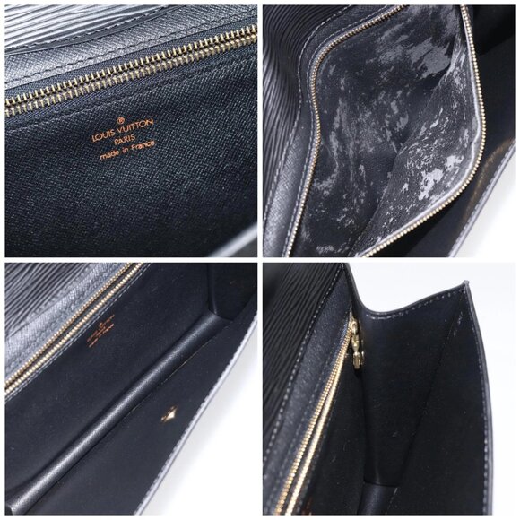 LOUIS VUITTON Epi Montaigne 27 Clutch Bag Black M52652 LV Auth 125396 - Picture 15 of 16